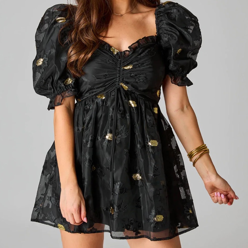 Buddy Love Black and Gold Dress